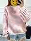 cheap Women&#039;s Hoodies &amp; Sweatshirts-Women&#039;s Cotton Sweatshirt - Striped / Fine Stripe