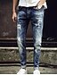 cheap Men&#039;s Pants-Men&#039;s Basic Cotton Slim Jeans Pants - Solid Colored Blue / Fall