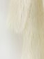זול פרוות ועור לנשים-בגדי ריקוד נשים ליציאה סתיו / חורף מידות גדולות מקסי מעיל פרווה, אחיד עם קפוצ&#039;ון שרוול ארוך דמוי פרווה לבן / שחור / ורוד מסמיק