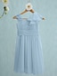 cheap Junior Bridesmaid Dresses-Sheath / Column Straps Knee Length Chiffon Junior Bridesmaid Dress with Ruffles / Side Draping