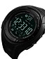 Недорогие Цифровые часы-SKMEI Муж. Спортивные часы электронные часы Кварцевый Роскошь Защита от влаги Bluetooth Календарь Цифровой Черный Зеленый / Стеганная ПУ кожа