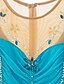 baratos Vestidos de Patinagem no Gelo-Vestidos para Patinação Artística Mulheres Para Meninas Patinação no Gelo Vestidos Roupa Azul Elastano Elasticidade Alta Competição Roupa para Patinação Térmico / Quente Confeccionada à Mão Clássico