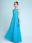 cheap Flower Girl Dresses-A-Line Floor Length Scoop Neck Chiffon Junior Bridesmaid Dresses&amp;Gowns With Lace Kids Wedding Guest Dress 4-16 Year