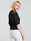 preiswerte Blusen und Hemden für Damen-Damen Solide Bluse - Baumwolle Alltag Weiß / Schwarz