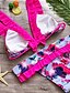 cheap Bikinis-Women&#039;s Sophisticated Bikini Swimsuit Print Floral Strap Swimwear Bathing Suits Fuchsia / Sexy
