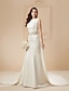 olcso Menyasszonyi ruhák-Esküvői ruhák Harang fazon Kanálnyak Ujjatlan Kápolnauszály Szatén Menyasszonyi ruhák Val vel Gyöngydíszítés 2023 nyár Esküvő, női ruházat