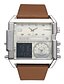ieftine Ceasuri Digitale-Bărbați Ceas de Mână Ceas digital Cuarţ Casual Calendar / dată / zi Cronograf Luminos Analog - Digital Negru Maro / Doi ani / Oțel inoxidabil / Piele Autentică / Japoneză