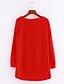 abordables Jerséis de Mujer-Mujer Un Color Pullover Cachemira Manga Larga Regular Cardigans suéter Escote Redondo Otoño Invierno Blanco Negro Rojo