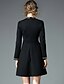 cheap Women&#039;s Dresses-Women&#039;s Daily Vintage A Line Dress - Solid Colored V Neck Fall Black M L XL