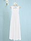 Χαμηλού Κόστους Φορέματα για παρανυφάκια-Ίσια Γραμμή Μέχρι τον αστράγαλο Λουριά Σιφόν Junior Bridesmaid Dresses &amp; Gowns Με Πιασίματα Παιδικό γαμήλιο φόρεμα καλεσμένων 4-16 ετών