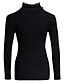 cheap Women&#039;s Sweaters-Women&#039;s Daily / Going out Casual Solid Colored Long Sleeve Slim Regular Pullover, Turtleneck Spring / Fall Wool Black / Red One-Size
