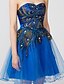 cheap Cocktail Dresses-Ball Gown Cute Holiday Homecoming Cocktail Party Dress Sweetheart Neckline Sleeveless Short / Mini Lace Over Tulle with Pleats Pattern / Print