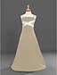 cheap Junior Bridesmaid Dresses-Princess / A-Line Spaghetti Strap Floor Length Satin Junior Bridesmaid Dress with Sash / Ribbon