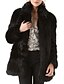 cheap Women&#039;s Fur Trims-Women&#039;s Going out Casual/Daily Street chic Winter Fall Fur Coat,Solid Stand Long Sleeve Long Faux Fur Fur Trim