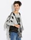 cheap Sweaters &amp; Cardigans-Women&#039;s Print Pullover Cotton Long Sleeve Regular Sweater Cardigans Round Neck Fall Gray