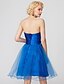 cheap Cocktail Dresses-Ball Gown Cute Holiday Homecoming Cocktail Party Dress Sweetheart Neckline Sleeveless Short / Mini Lace Over Tulle with Pleats Pattern / Print