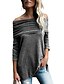 cheap Women&#039;s T-shirts-Women&#039;s Club Street chic T-shirt - Solid Colored Boat Neck / Winter