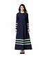 cheap Maxi Dresses-Women&#039;s Party Going out Vintage Maxi Swing Dress - Striped All Seasons Black Navy Blue Wine M L XL