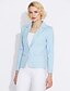 preiswerte Blazer für Damen-Damen Blazer Einfache Langarm Mantel Herbst Frühling Arbeit Kurz Jacken Weiß