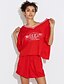 cheap Women&#039;s Two Piece Sets-Women&#039;s Cotton T-shirt - Letter Pant / Summer / Sporty Look