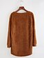 voordelige Damestruien-Dames Effen Pullover Kasjmier Lange mouw Normaal Trui Cardigans Ronde hals Herfst Winter Wit Zwart Rood