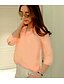 cheap Plus Size Tops-Women&#039;s Blouse Solid Colored V Neck Pink Light Blue Gray White Black Daily Going out Clothing Apparel