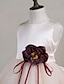 זול שמלות לילדות פרחים-גזרת A באורך הקרסול שמלה לנערת הפרחים - סאטן / טול ללא שרוולים עם תכשיטים עם פפיון(ים) / פרח על ידי LAN TING BRIDE®