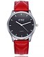 cheap Leather band Watches-Men&#039;s Wrist watch Fashion Watch Chinese Quartz Large Dial Genuine Leather Band Casual Minimalist Black Blue Red Brown Beige
