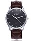 cheap Leather band Watches-Men&#039;s Wrist watch Fashion Watch Chinese Quartz Large Dial Genuine Leather Band Casual Minimalist Black Blue Red Brown Beige