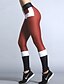 tanie Legginsy-Damskie Codzienny Wyjściowe Nadruk Legging Solidne kolory Styl artystyczny Bajkowy świat Elegancki Czerwony S M L