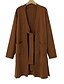 cheap Women&#039;s Sweaters-Women&#039;s Casual / Daily Solid Colored Long Sleeve Long Cardigan Sweater Jumper, Cowl Neck Fall / Winter Black / Brown XL / XXL / XXXL