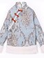 cheap Dresses-Girls&#039; Long Sleeve Floral Patchwork Embroidery 3D Printed Graphic Dresses Vintage Chinoiserie Polyester Dress Fall Winter Daily Going out
