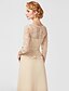 cheap Mother of the Bride Dresses-Sheath / Column Square Neck Floor Length Chiffon Corded Lace Mother of the Bride Dress with Appliques Sash / Ribbon by LAN TING BRIDE®