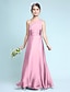 cheap Junior Bridesmaid Dresses-A-Line Floor Length One Shoulder Chiffon Satin Junior Bridesmaid Dresses&amp;Gowns With Ruched Kids Wedding Guest Dress 4-16 Year