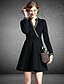 cheap Women&#039;s Dresses-Women&#039;s Daily Vintage A Line Dress - Solid Colored V Neck Fall Black M L XL