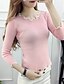 cheap Women&#039;s Sweaters-Women&#039;s Going out Solid Colored Long Sleeve Regular Pullover, Round Neck Spring White / Black / Pink One-Size