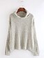 cheap Women&#039;s Sweaters-Women&#039;s Casual / Daily Solid Colored Long Sleeve Regular Pullover, Cowl Neck White / Red One-Size