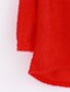 baratos Suéteres de Mulher-Mulheres Sólido Pulôver Cashmere Manga Longa Padrão Casacos de malha Decote Redondo Outono Inverno Branco Preto Vermelho