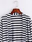 cheap Cardigans-Women&#039;s Cardigan Striped Color Block Long Sleeve Loose Regular Sweater Cardigans Round Neck Fall Spring Black / Holiday / Fine Stripe