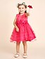 Χαμηλού Κόστους Cufflinks-Γραμμή Α Μέχρι το γόνατο Φόρεμα για Κοριτσάκι Λουλουδιών - Σατέν Αμάνικο Με Κόσμημα με Δαντέλα / Ζώνη / Κορδέλα / Λουλούδι με LAN TING BRIDE®