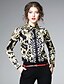 cheap Plus Size Tops-Women&#039;s Shirt Floral Shirt Collar Gold Daily Print Clothing Apparel Sophisticated / Long Sleeve