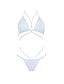 olcso Bikiniszettek-Női Fürdőruha Bikini 2 darab Szabályos Fürdőruha Vékony Tömör szín Fekete Fehér Bor Katonai zöld Medence Fürdőruhák Szexis Aktív Szabadság