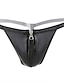 cheap Men&#039;s Exotic Underwear-Men&#039;s Hole G-string Underwear Solid Colored Low Waist Black Silver One-Size