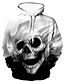 رخيصةأون كنزة صوفية للرجال12-رجالي هوديي أسود مع قبعة جماجم 3D طباعة الهالووين عطلة نهاية الاسبوع الشتاء الخريف ملابس هوديس بلوزات كم طويل فضفاض صالح