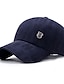 billige Hatter til herrer-Unisex Baseballcaps Ensfarget Polyester Svart Brun Navyblå
