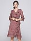 cheap Women&#039;s Dresses-Women&#039;s Daily Going out Street chic Sophisticated A Line Sheath Swing Dress - Floral Ruffle Ruched Print V Neck Spring Blushing Pink M L XL