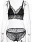 cheap Women&#039;s Sexy Lingerie-Women&#039;s Lace Jacquard Lace Bras Other Bra &amp; Panty Set Color Block Jacquard Daily Formal Black Red Green