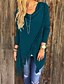 cheap Women&#039;s Blouses &amp; Shirts-Women&#039;s Blouse T shirt Tee Shirt Green Wine Red Plain Solid Colored Tassel Fringe Long Sleeve Going out Streetwear Tassel Round Neck Plus Size S