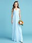 cheap Junior Bridesmaid Dresses-Princess Floor Length V Neck Chiffon Junior Bridesmaid Dresses&amp;Gowns With Sash / Ribbon Kids Wedding Guest Dress 4-16 Year