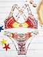 cheap Bikinis-Women&#039;s Swimwear Bikini Swimsuit Geometric Rainbow Halter Neck Bathing Suits Floral Boho